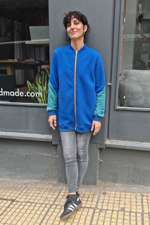 Picture of long bomber FTW vivid blue - turquise - mustard