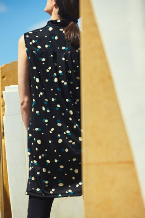 Picture of collar dress in acorn print
