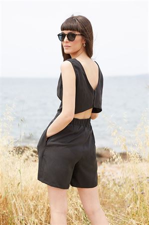 Picture of Low back playsuit in black