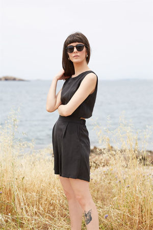 Picture of Low back playsuit in black