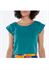 Picture of low back crop top teal