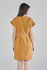 Picture of zip pleated dress in mustard