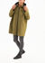 Picture of Water repellent  long jacket in olive green