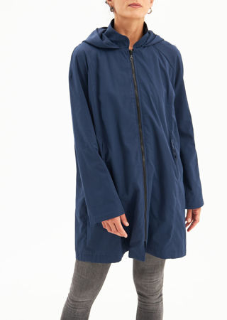 Picture of Water  resistant  long jacket in blue