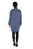 Picture of the "long cocoon" coat in light blue herringbone