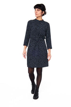 Picture of twisted shirt dress in animal