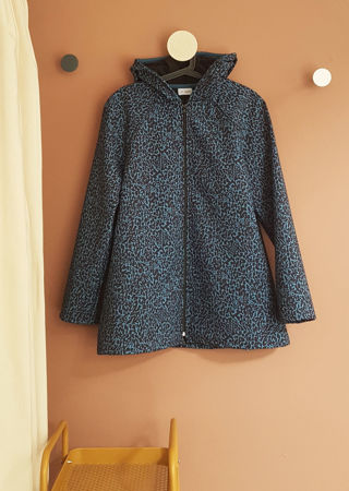 Picture of a-line softshell animal print jacket