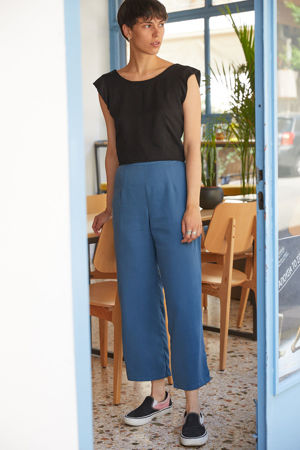 Picture of high waist pants in blue