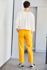 Picture of high waist ovoid pants in mustard yellow