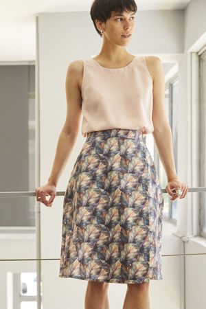 Picture of "leaves"  midi "free" skirt