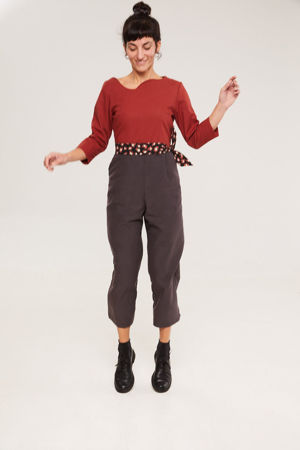 Picture of curved neck jumpsuit