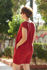 Picture of cocoon dress in red