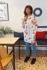 Picture of "pastel matisse" mao shirt dress