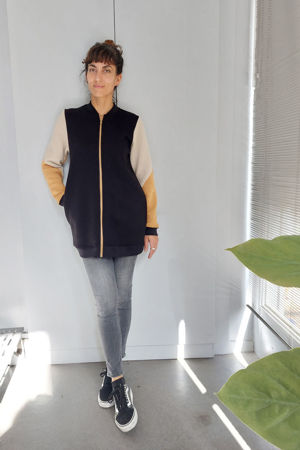 Picture of long bomber FTW black- cream- mustard