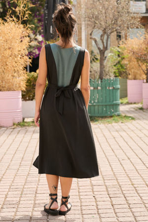 Picture of "flap" midi dress in black