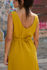 Picture of Minimal wrap midi dress in yellow