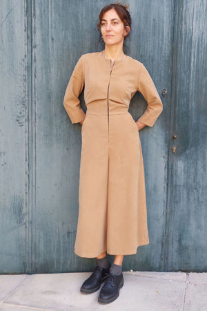 Picture of "tuck" jumpsuit ochre