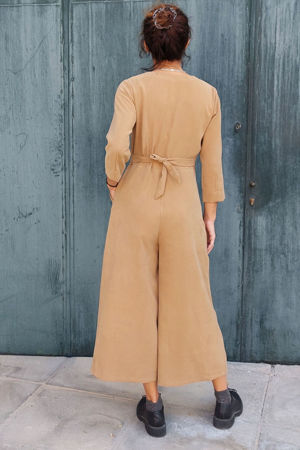 Picture of "tuck" jumpsuit ochre