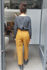 Picture of high waist  tapered pants in honey