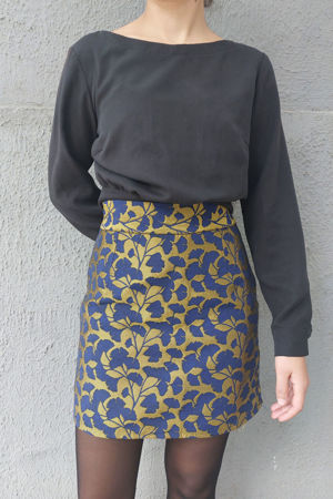 Picture of brocade gold biloba skirt