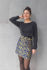 Picture of brocade gold biloba skirt