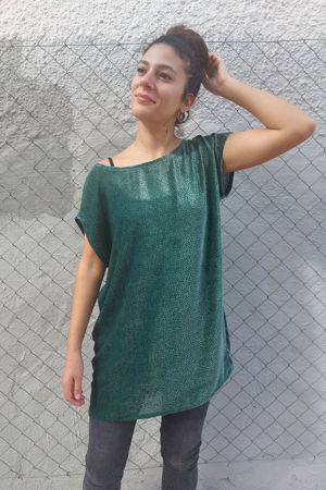 Picture of glam T-dress green