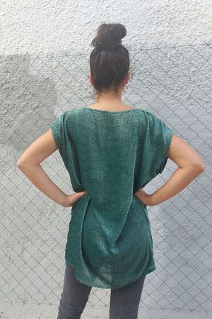 Picture of glam T-dress green