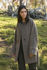 Picture of the "Kimono" coat in diagonal earth colors