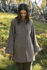 Picture of the "Kimono" coat in diagonal earth colors