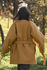 Picture of the "Kimono" coat in mustard