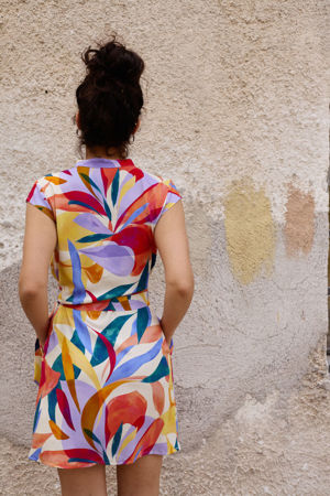 Picture of "aquarelle" mao shirt dress