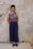 Picture of Low back jumpsuit in floral blue