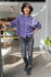 Picture of oversized mao shirt in purple