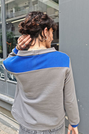 Picture of "mondrian" top grey -red-blue