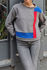 Picture of "mondrian" top grey -red-blue