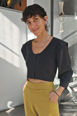 Picture of poor things top in black