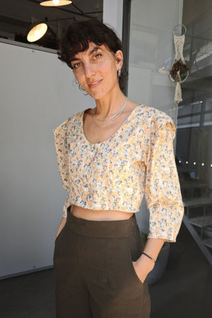 Picture of poor things top in pastel floral