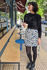 Picture of blue animal mini skirt