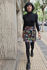 Picture of black jungle mini skirt