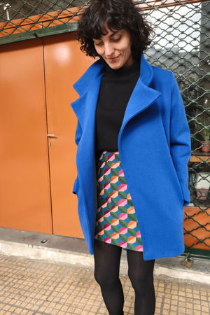 Picture of the mini diagonal fitted coat