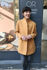 Picture of "curves" coat in pale mustard