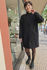 Picture of oversized raglan coat in black