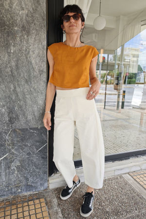 Picture of barrel pants in off white