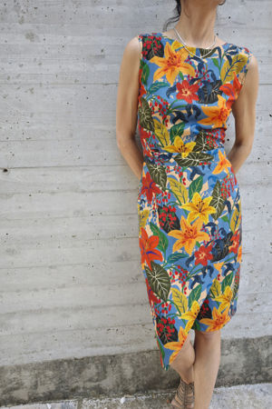Picture of "flow"  dress in blue floral