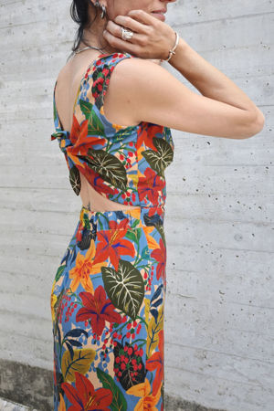 Picture of "flow"  dress in blue floral
