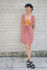 Picture of "bandeau" mini dress peach