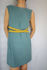 Picture of "scrunchie" mini dress in teal - lime