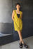 Picture of "bandeau" mini dress lime - black