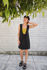 Picture of "bandeau" mini dress black lime