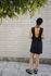 Picture of "bandeau" mini dress black lime